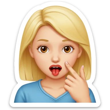 Chica mordiendose el dedo sticker