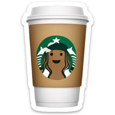 A Starbucks coffee Christmas themed sticker