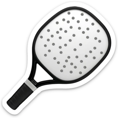 Pala de pádel blanco con negro en diagonal sin fondo sticker