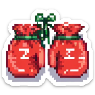 красные боксерские перчатки друг на друге с надписью "23", no background sticker