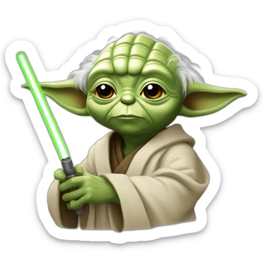 Yoda qui frappe quelqu'un sticker