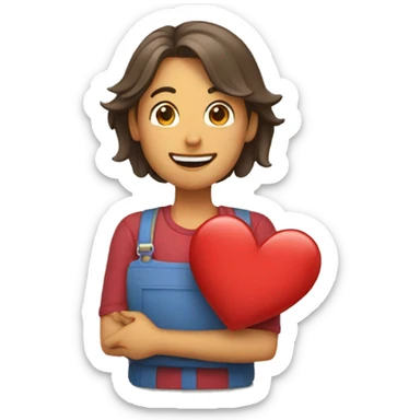La palabra Gracias con corazón  sticker