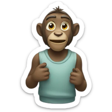 singe qui reve de l'eau sticker