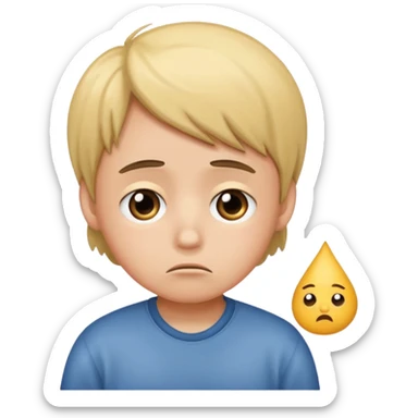 the kid is sad and the grade is F sticker