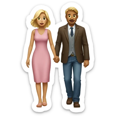 a woman being left the man she loves sticker