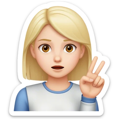 Girl telling someone off sticker