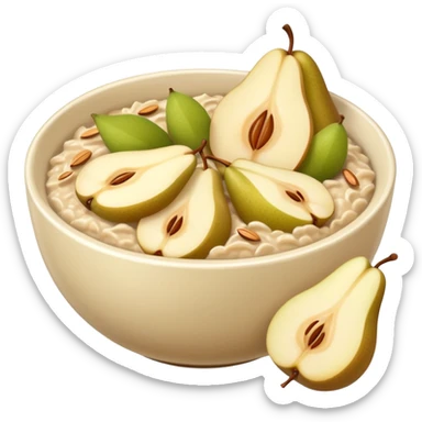 Oatmeal with pears sticker