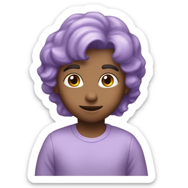 Pastel purple heart sticker