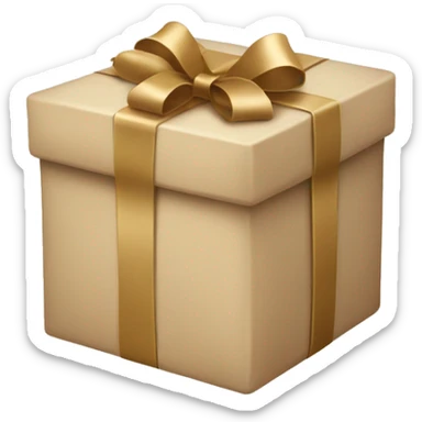 beige present sticker