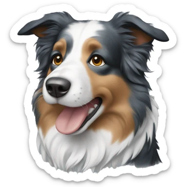Border collie, with a blue merle coat sticker