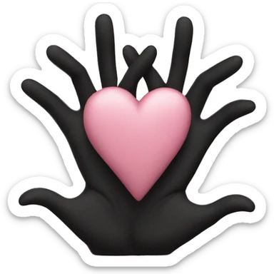 Hands forming a heart sticker