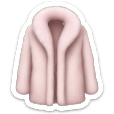 Pale pink fur coat sticker
