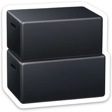 A long block of black boxes sticker