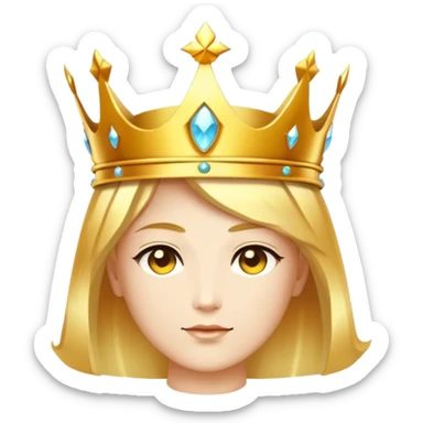 god mode avatar with divine aura and crown sticker