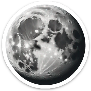realistic moon sticker