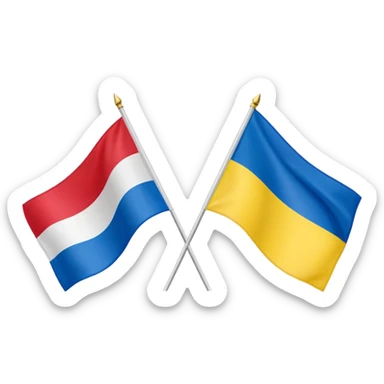 poland ukraine flag sticker