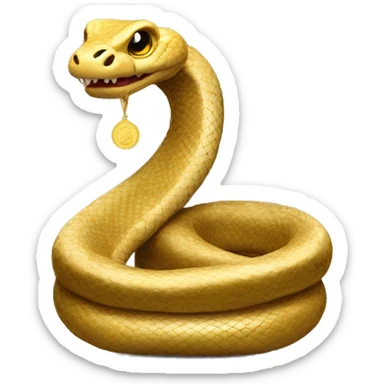 Big snake with a gold medal sticker