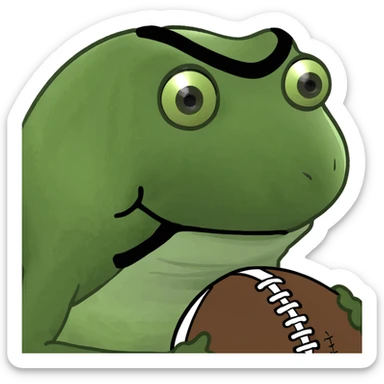 Green football helmet sticker