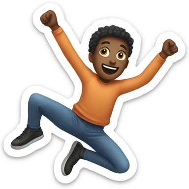 person doing star jump sticker