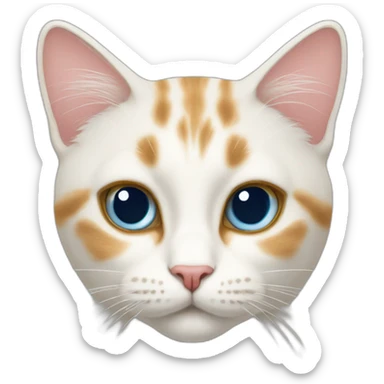 Wite cat sticker