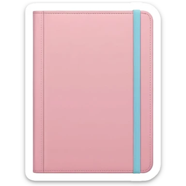 Pastel pink journal with soft cover, clean and elegant sticker