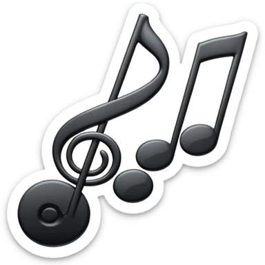 music notes appearing on a staff sticker