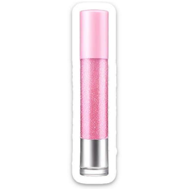 Light Pink sparkly lip gloss tube sticker