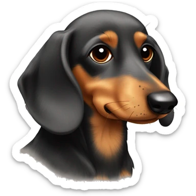 sleepy wire haired dachshund sticker
