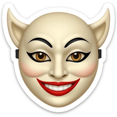 robber, mask-wearing figure with sneaky eyes and a mischievous grin sticker