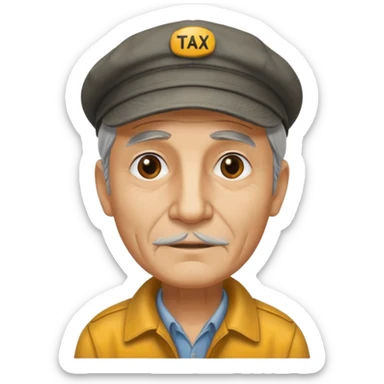 old taxi driver sticker