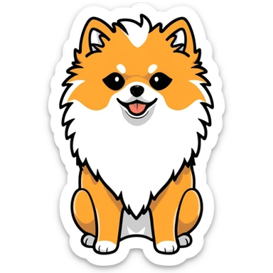 Pomeranian with Mohawk  sticker