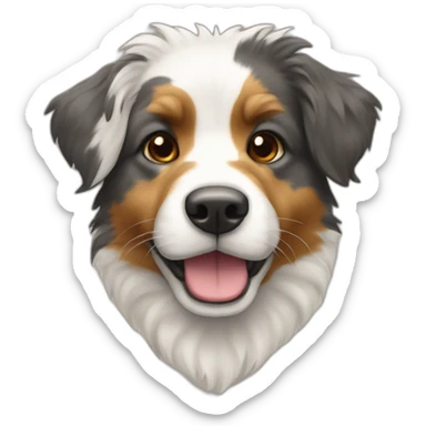 tricolor half-face border-aussie sticker
