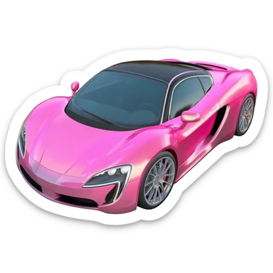 Fancy different shade of pink combined sport car sticker