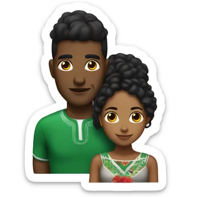 Mexican guy and black girl together  sticker