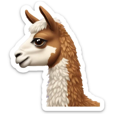 llama holding hooves up next to face sticker