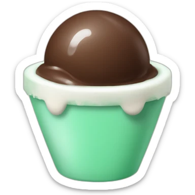 Mint chocolate triple ball ice cream  sticker
