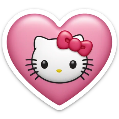 hello kitty heart sticker