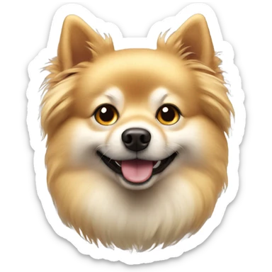 spitz dog golden sticker