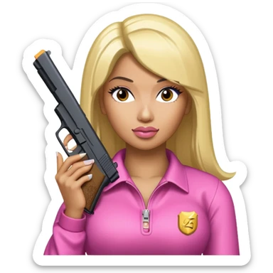 nicki manaj with a glock sticker