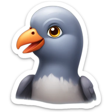 bright informal pigeon sticker