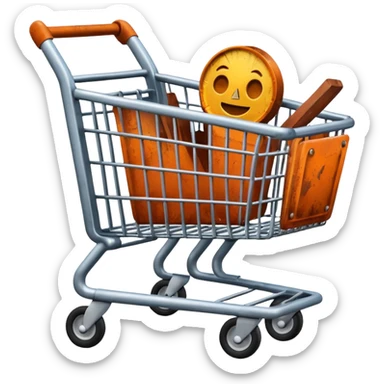 shopping cart damaged sticker
