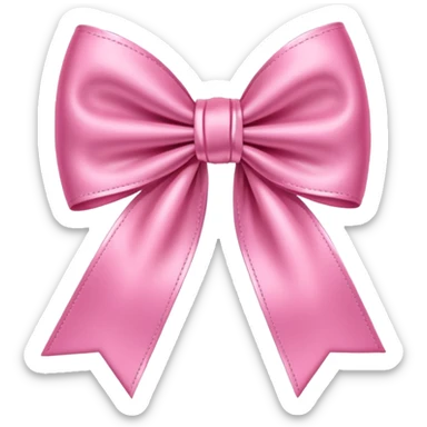 Pink cute bow sticker