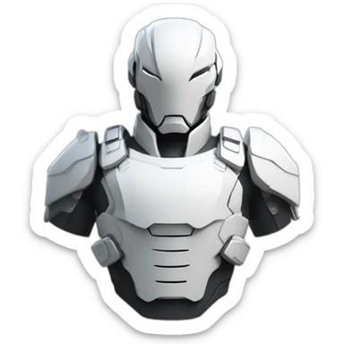 futuristic white Phantom squad Infiltration armored breastplate arms sticker