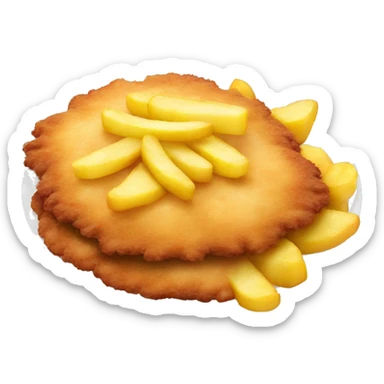 Schnitzel mit Pommes sticker