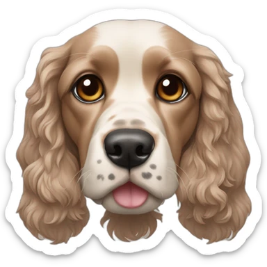 Cocker spaniel color canela triste sticker