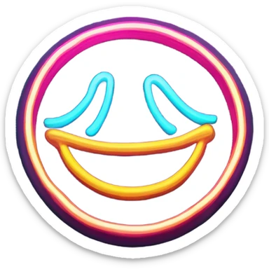 Juicy booty neon sign style sticker