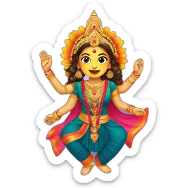 Navratri gujarati festival sticker