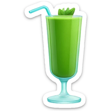 Green smoothie with no emoji sticker