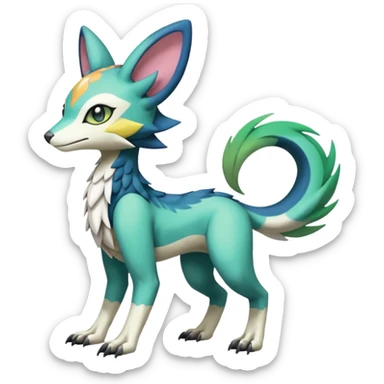 Meloetta-Vernid-Trico-Sergal-Pokémon-Fakémon-fusion-hybrid-creature sticker
