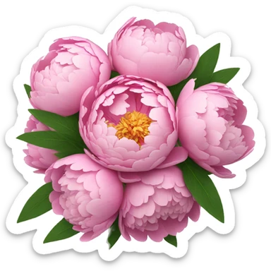 big peony bouquet  sticker